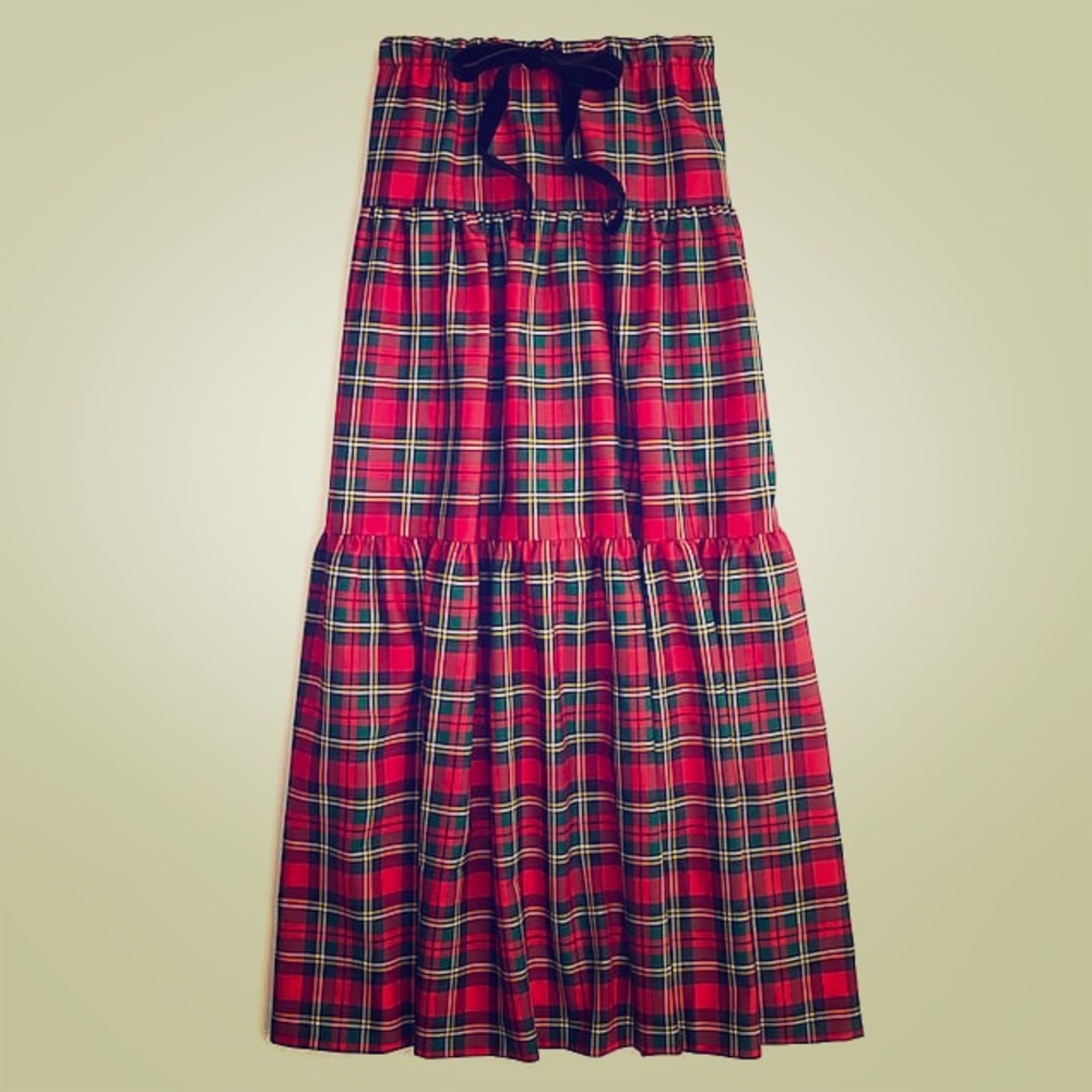 J. Crew tiered maxi skirt.